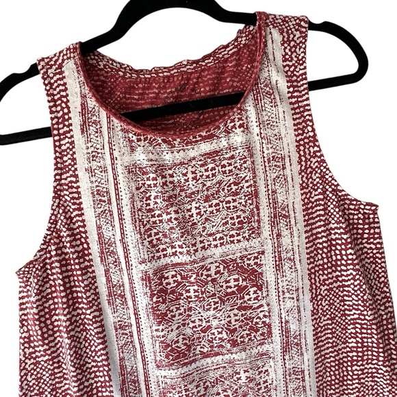 LUCKY BRAND | NWOT SLEEVELESS BOHO BLOCK PRINT TOP COTTON BLEND  | MEDIUM - Picture 2 of 8